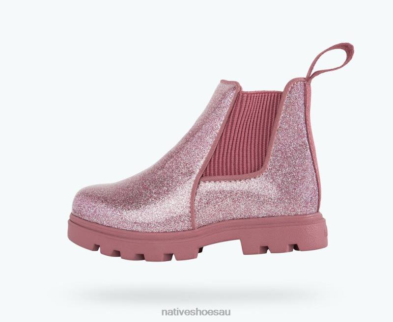 Footwear Native Shoes Kensington Treklite Glitter Pink Glitter/ Temple Pink Kids 4DD0253 - Click Image to Close