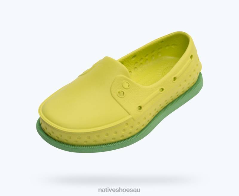 Footwear Native Shoes Howard Sugarlite Celery Green/ Candy Green/ Papaya Speckle Rubber Kids 4DD0235