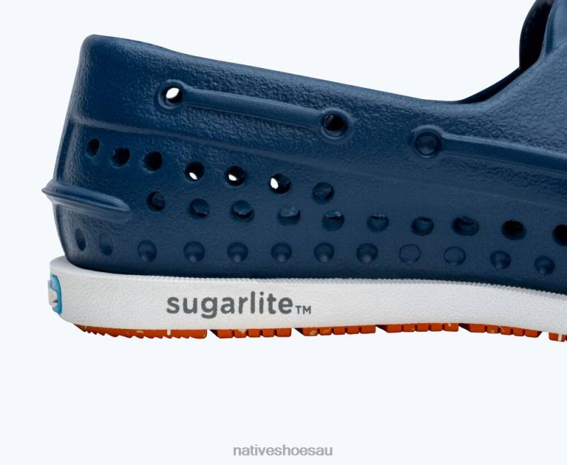 Footwear Native Shoes Howard Sugarlite Frontier Blue/ Shell White/ Foxtail Speckle Rubber Kids 4DD0239