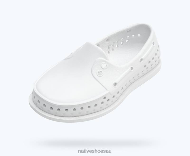 Footwear Native Shoes Howard Sugarlite Shell White/ Surfer Speckle Rubber Kids 4DD0238