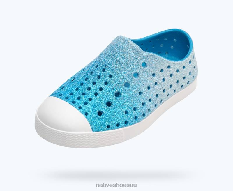 Footwear Native Shoes Jefferson Bling Coastal Maria Bling/ Shell White Kids 4DD0222