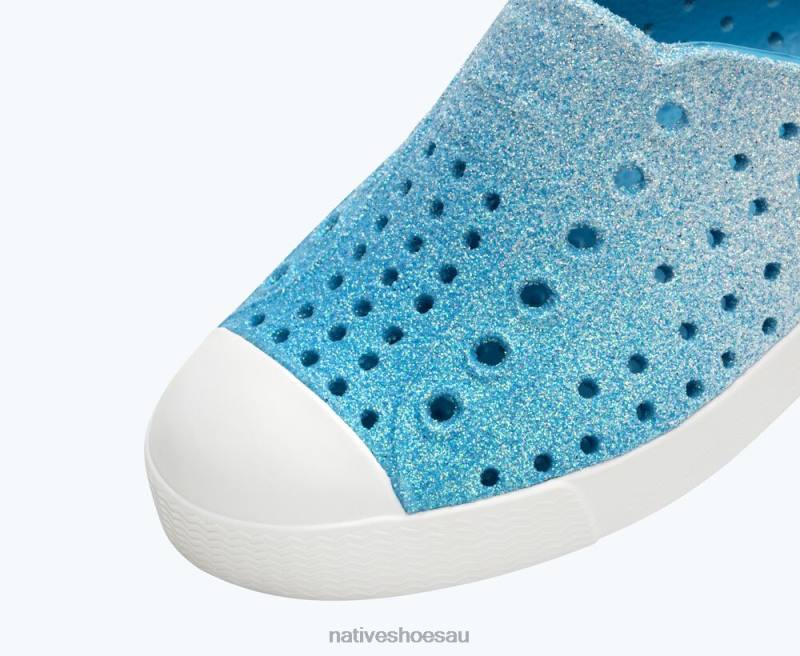 Footwear Native Shoes Jefferson Bling Coastal Maria Bling/ Shell White Kids 4DD0222