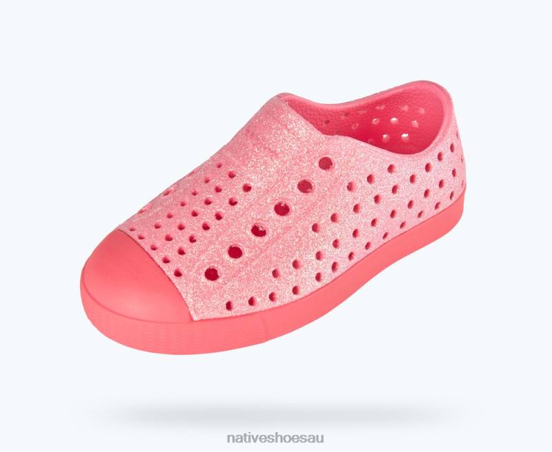 Footwear Native Shoes Jefferson Bling Floyd Bling/ Floyd Pink Kids 4DD0154