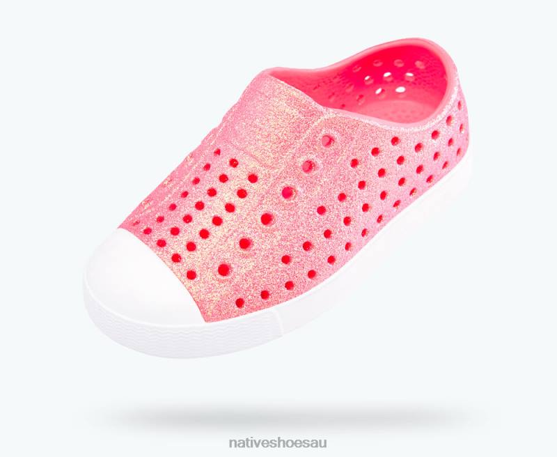 Footwear Native Shoes Jefferson Bling Floyd Bling/ Shell White Kids 4DD0160