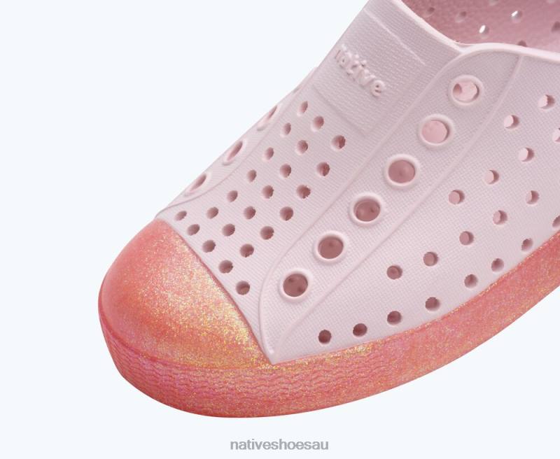 Footwear Native Shoes Jefferson Bling Milk Pink/ Princess Bling Kids 4DD0182