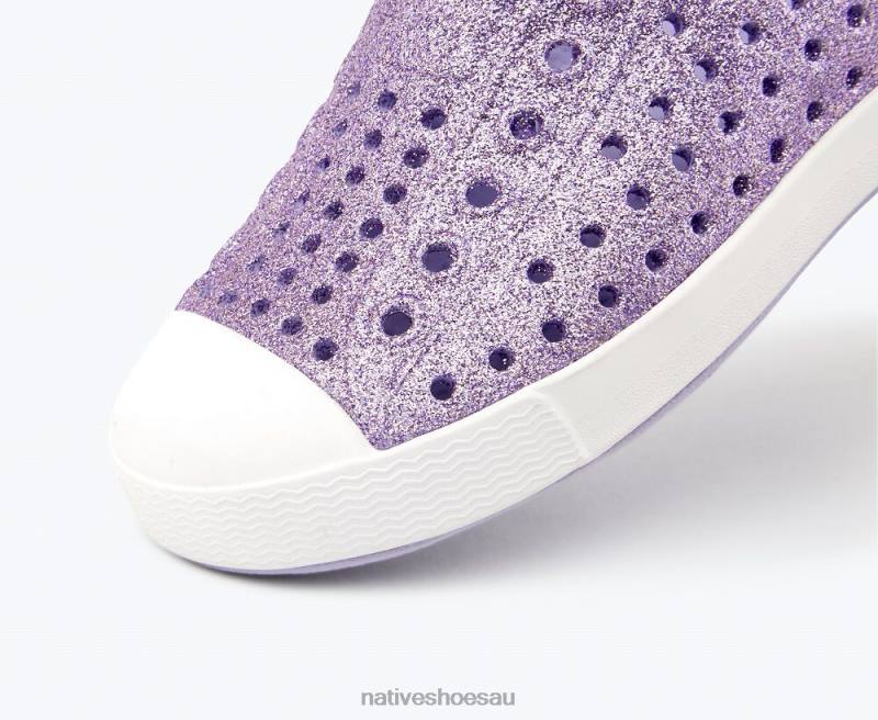 Footwear Native Shoes Jefferson Bling Powder Bling/ Shell White Kids 4DD0147