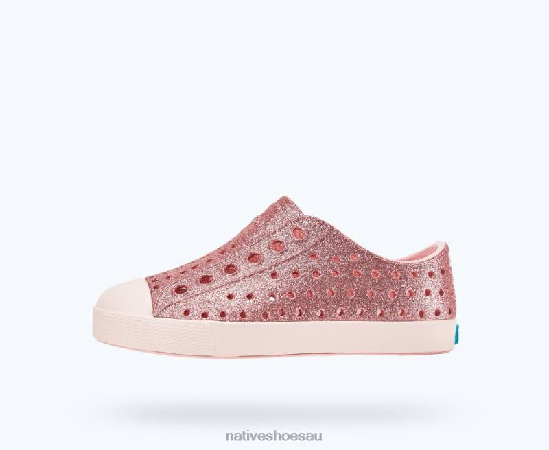 Footwear Native Shoes Jefferson Bling Rose Pink Bling/ Dust Pink Kids 4DD0157 - Click Image to Close
