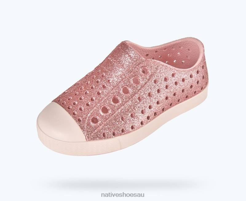 Footwear Native Shoes Jefferson Bling Rose Pink Bling/ Dust Pink Kids 4DD0157