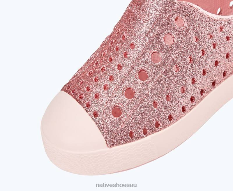 Footwear Native Shoes Jefferson Bling Rose Pink Bling/ Dust Pink Kids 4DD0157