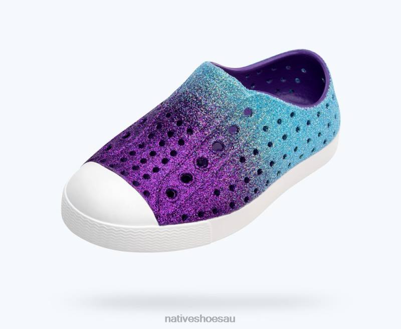 Footwear Native Shoes Jefferson Bling Saba Starfish Bling/ Shell White Kids 4DD0192