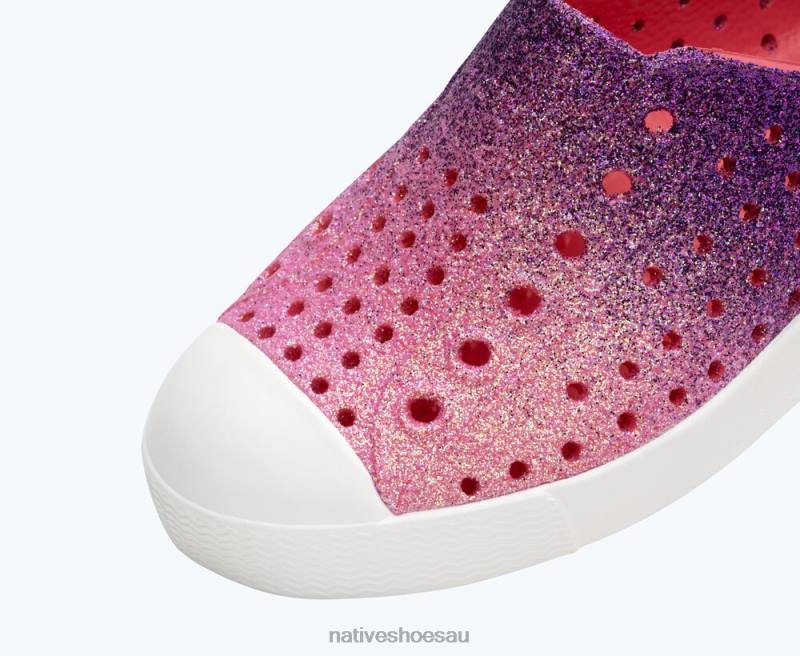 Footwear Native Shoes Jefferson Bling Starfish Dazzle Bling/ Shell White Kids 4DD0232