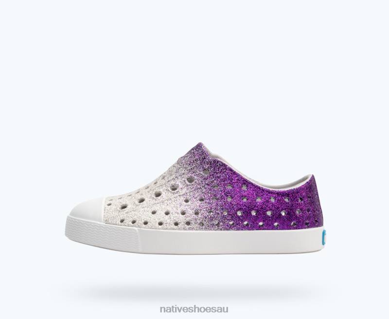 Footwear Native Shoes Jefferson Bling Starfish Frost Bling/ Shell White Kids 4DD0178