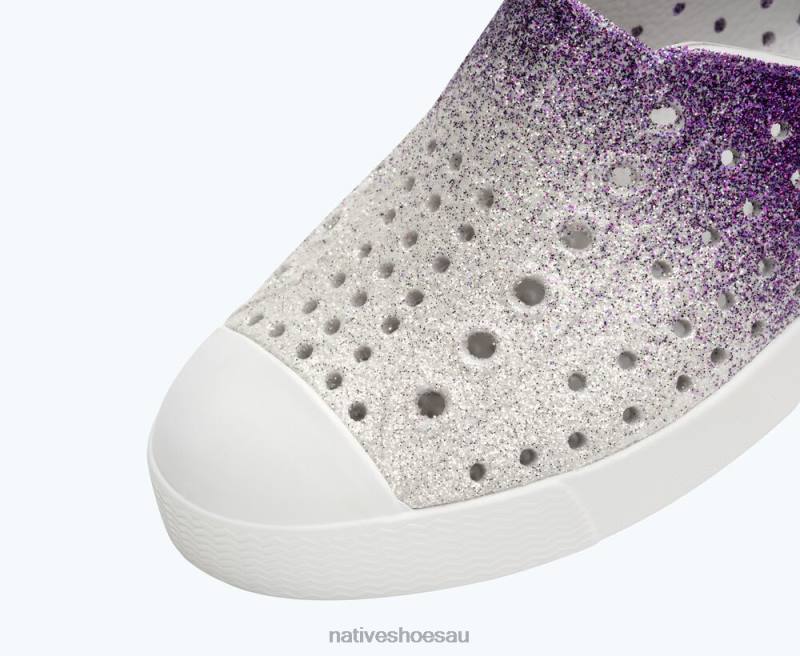 Footwear Native Shoes Jefferson Bling Starfish Frost Bling/ Shell White Kids 4DD0178