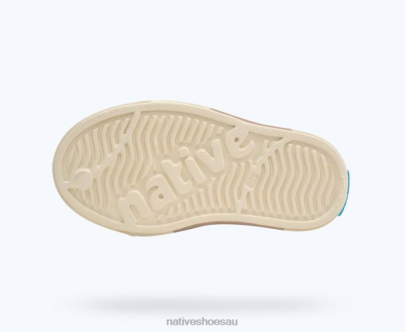 Footwear Native Shoes Jefferson Block Bone White/ Flax Circle Kids 4DD0229