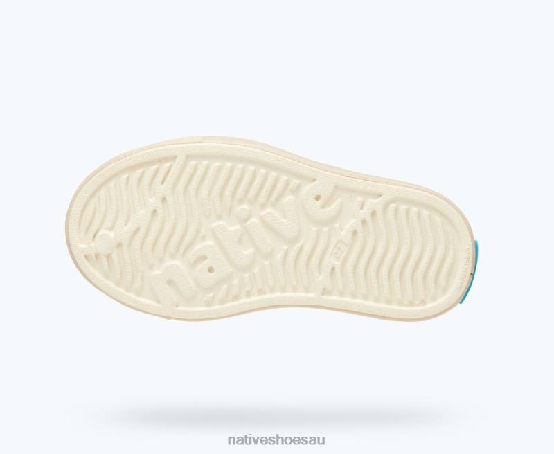 Footwear Native Shoes Jefferson Block Bone White/ Soy Beige/ Folio Mountain Block Kids 4DD0247