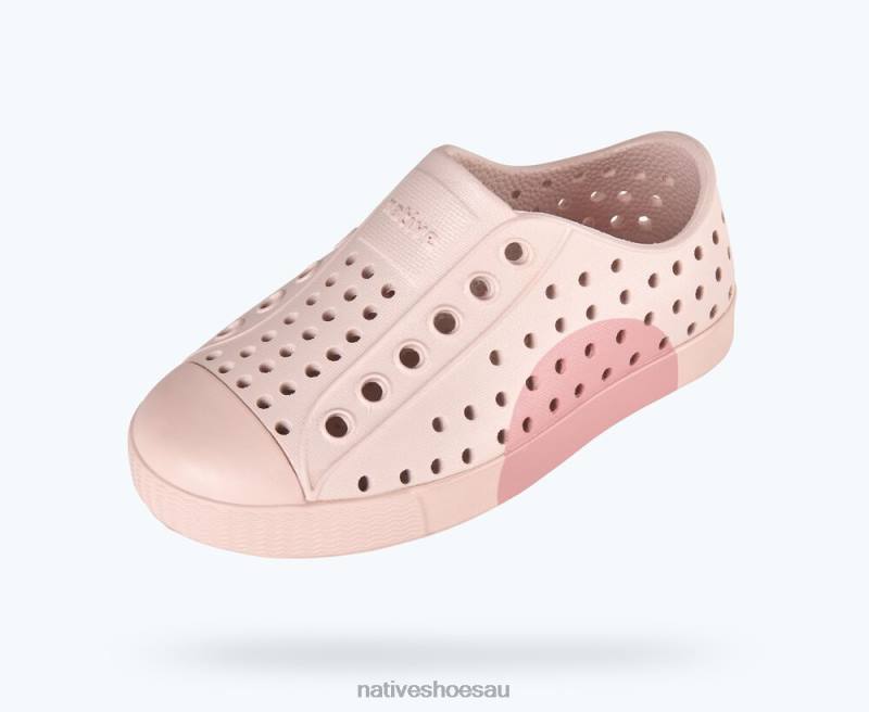 Footwear Native Shoes Jefferson Block Dust Pink/ Rose Circle Kids 4DD0241