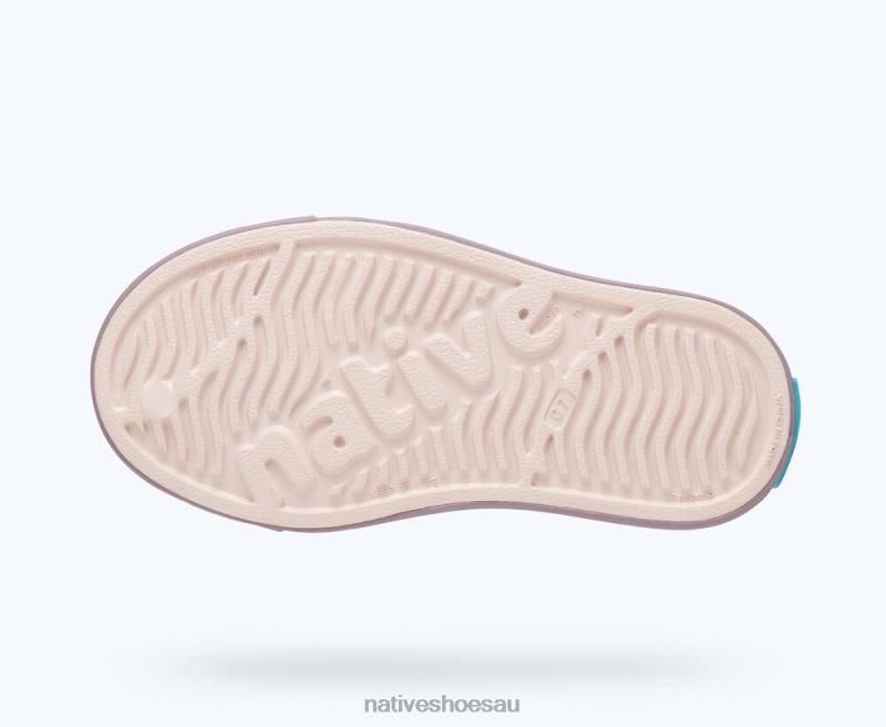 Footwear Native Shoes Jefferson Block Dust Pink/ Wildflower Purple/ Frontier Mountain Block Kids 4DD0244