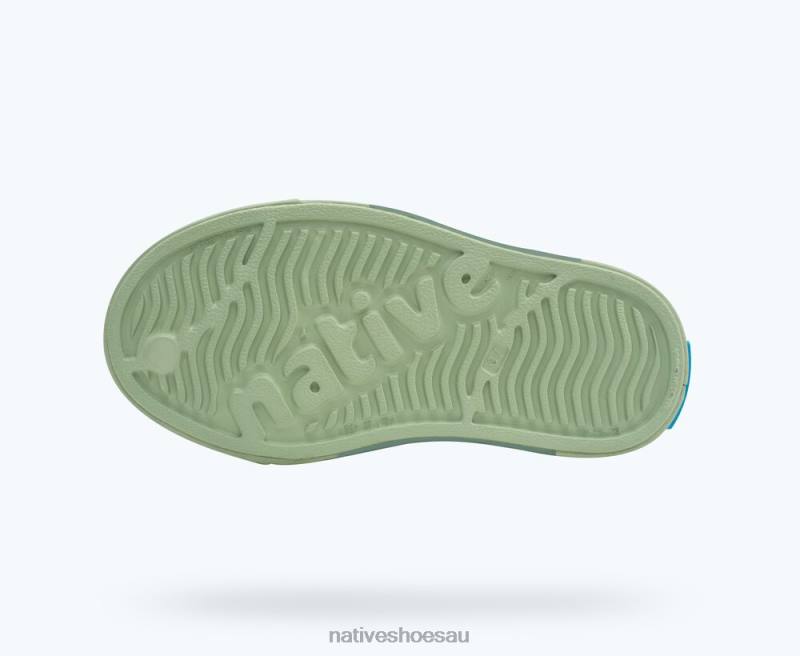 Footwear Native Shoes Jefferson Block Tea Green/ Loch Green Kids 4DD0212