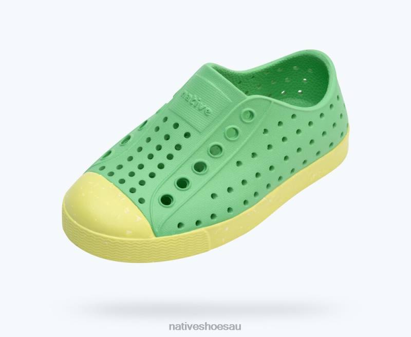 Footwear Native Shoes Jefferson Bloom Candy Green/ Celery Green/ Shell Speckles Kids 4DD0180