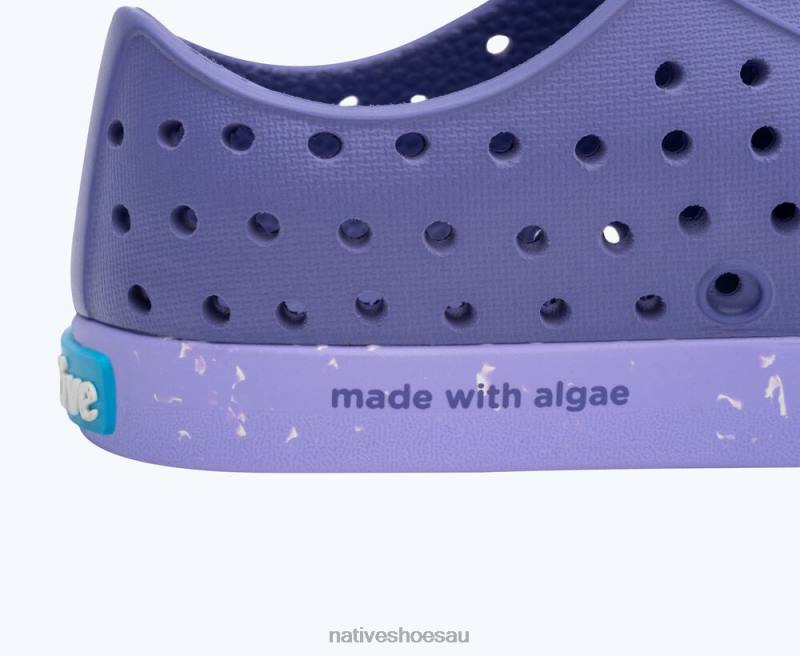Footwear Native Shoes Jefferson Bloom Haze Purple/ Healing Purple/ Shell Speckles Kids 4DD0194