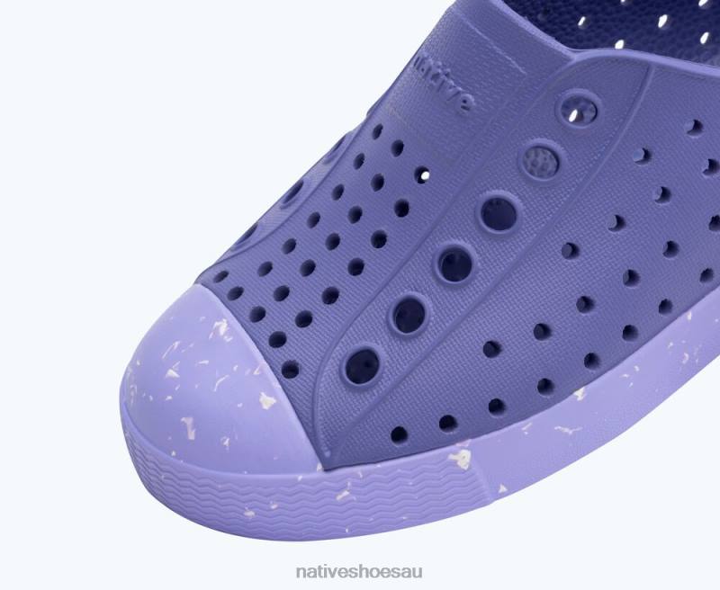 Footwear Native Shoes Jefferson Bloom Haze Purple/ Healing Purple/ Shell Speckles Kids 4DD0194