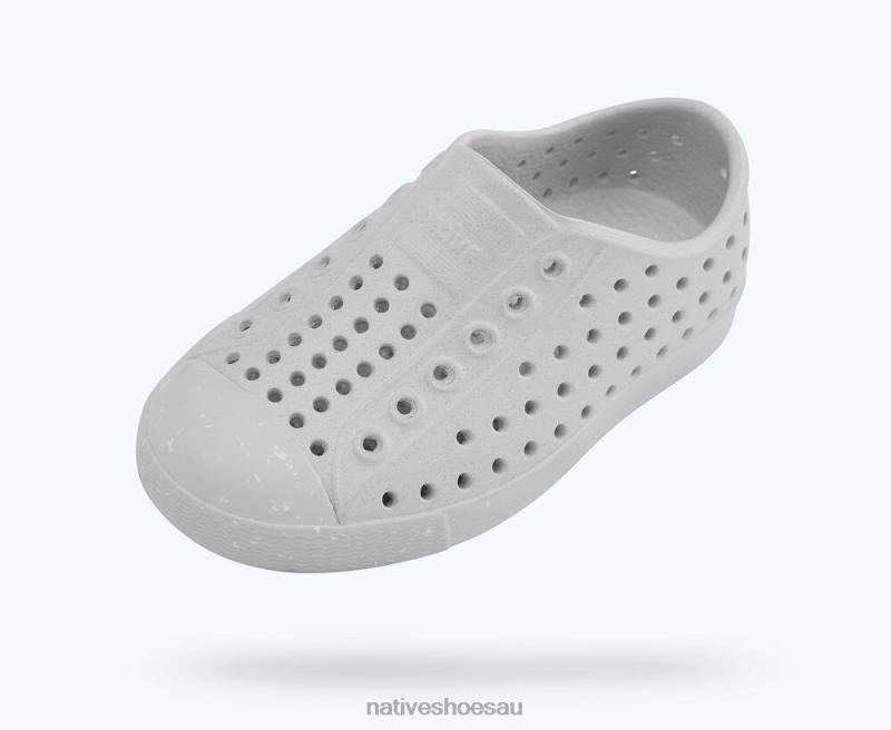 Footwear Native Shoes Jefferson Bloom Mist Grey/ Shell Speckles Kids 4DD0169