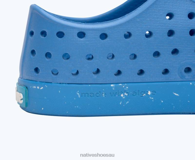 Footwear Native Shoes Jefferson Bloom Resting Blue/ Brilliant Blue/ Shell Speckles Kids 4DD0162