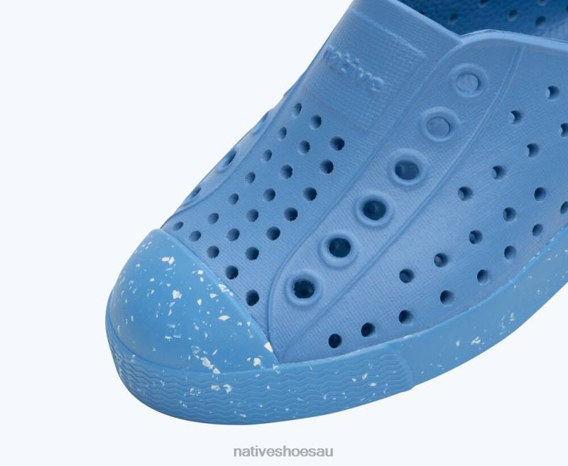 Footwear Native Shoes Jefferson Bloom Resting Blue/ Brilliant Blue/ Shell Speckles Kids 4DD0162