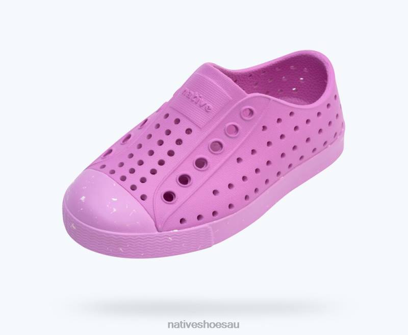 Footwear Native Shoes Jefferson Bloom Winterberry Pink/ Pink/ Shell Speckles Kids 4DD0190