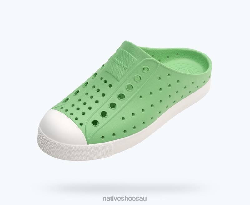 Footwear Native Shoes Jefferson Clog Sugarlite Candy Green/ Shell White Kids 4DD0124