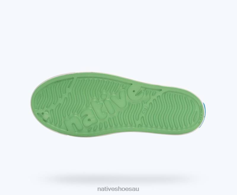 Footwear Native Shoes Jefferson Clog Sugarlite Candy Green/ Shell White Kids 4DD0124