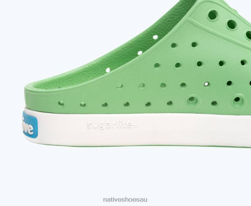 Footwear Native Shoes Jefferson Clog Sugarlite Candy Green/ Shell White Kids 4DD0124