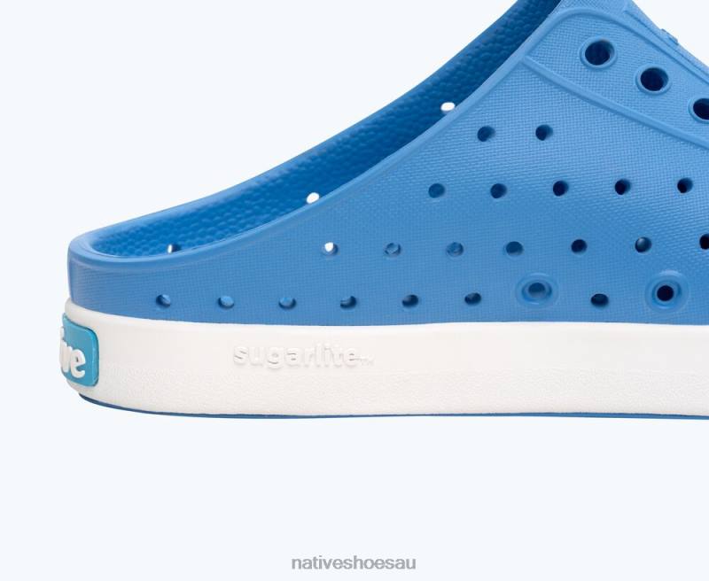 Footwear Native Shoes Jefferson Clog Sugarlite Resting Blue/ Shell White Kids 4DD0121