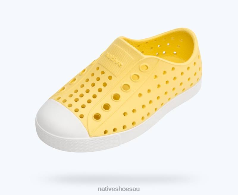Footwear Native Shoes Jefferson Gone Bananas Yellow/ Shell White Kids 4DD0237