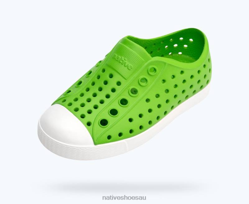 Footwear Native Shoes Jefferson Grasshopper Green/ Shell White Kids 4DD0130