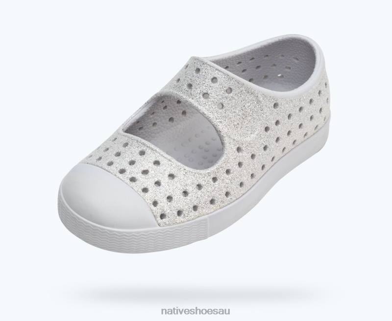 Footwear Native Shoes Jefferson Juniper Bling Frost Grey Bling/ Frost Grey Kids 4DD0230