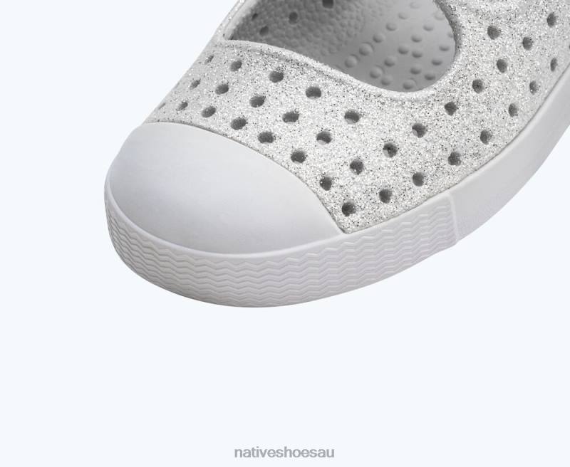 Footwear Native Shoes Jefferson Juniper Bling Frost Grey Bling/ Frost Grey Kids 4DD0230