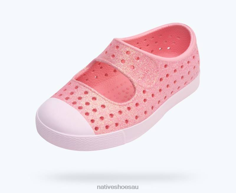 Footwear Native Shoes Jefferson Juniper Bling Princess Bling/ Milk Pink Kids 4DD0233
