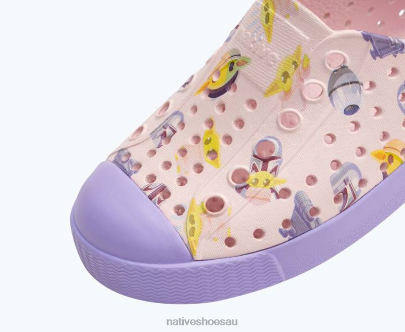 Footwear Native Shoes Jefferson Star Wars Print Milk Pink/ Healing Purple/ Mando AOP Kids 4DD0223