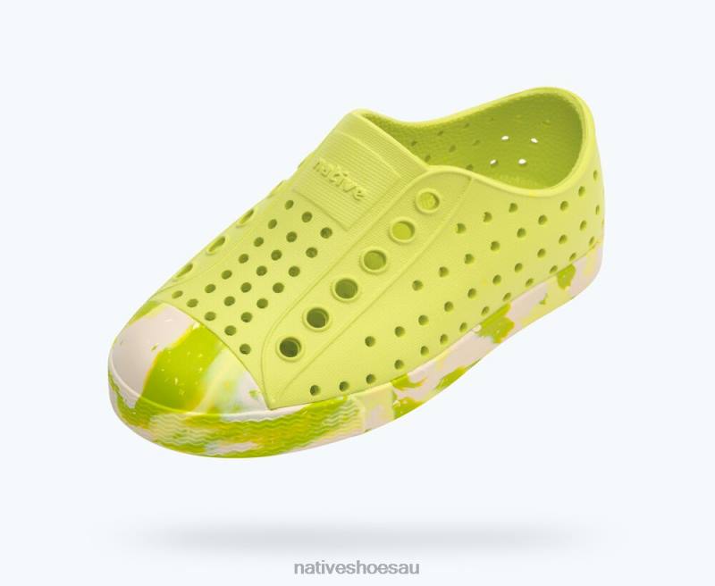 Footwear Native Shoes Jefferson Sugarlite Marbled Celery Green/ Candy Celery Marble Kids 4DD0184