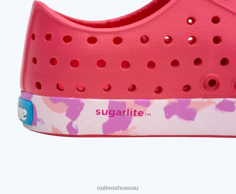 Footwear Native Shoes Jefferson Sugarlite Marbled Dazzle Pink/ Winterberry Princess Marble Kids 4DD0213