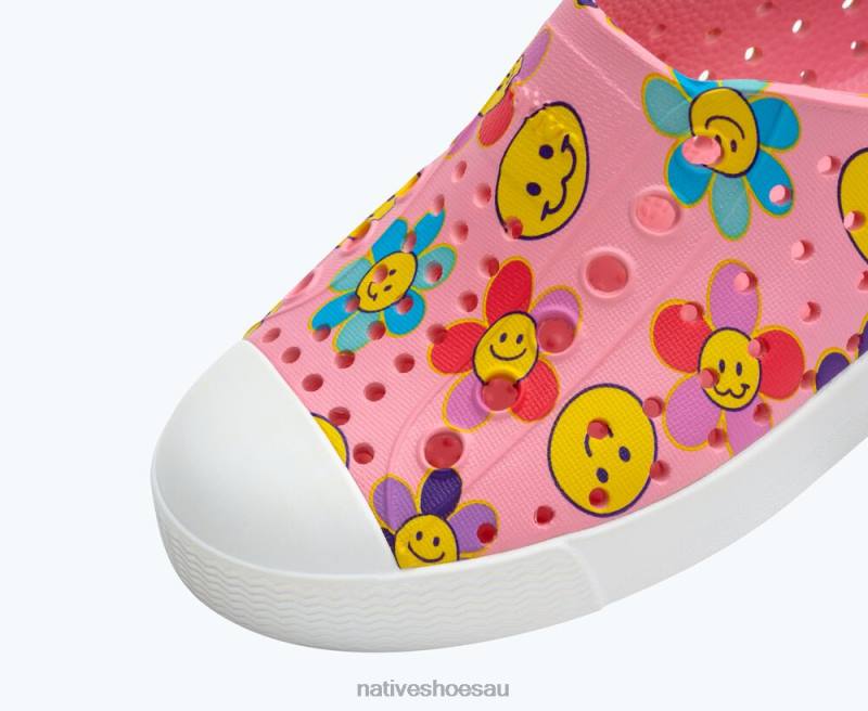 Footwear Native Shoes Jefferson Sugarlite Print Princess Pink/ Shell White/ Haze Sunpetal Kids 4DD0175
