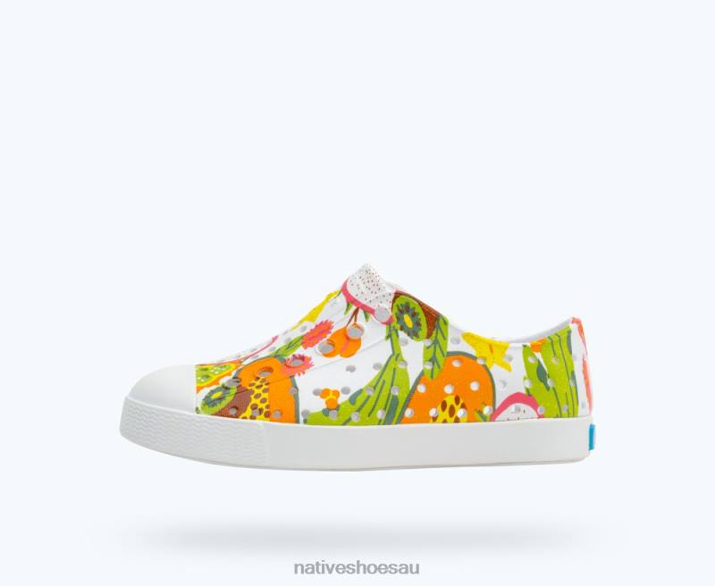 Footwear Native Shoes Jefferson Sugarlite Print Shell White/ Dazzle Tropic Fruits Kids 4DD0120