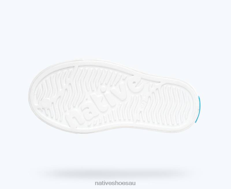 Footwear Native Shoes Jefferson Sugarlite Print Shell White/ Pastel Multi Stripe 2 Kids 4DD0248