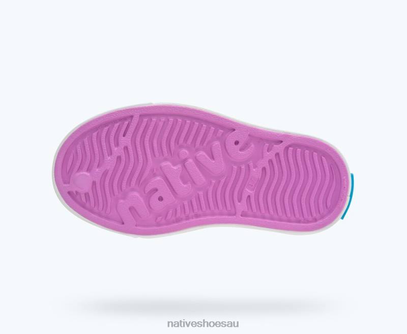 Footwear Native Shoes Jefferson Sugarlite Print Winterberry Pink/ Shell White/ Morning Stars Kids 4DD0141