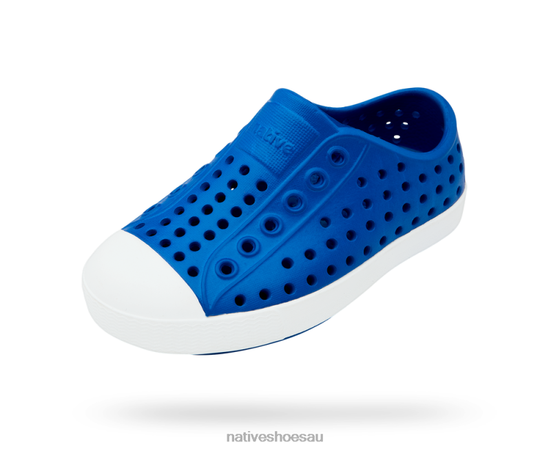 Footwear Native Shoes Jefferson Victoria Blue/Shell White Kids 4DD0125