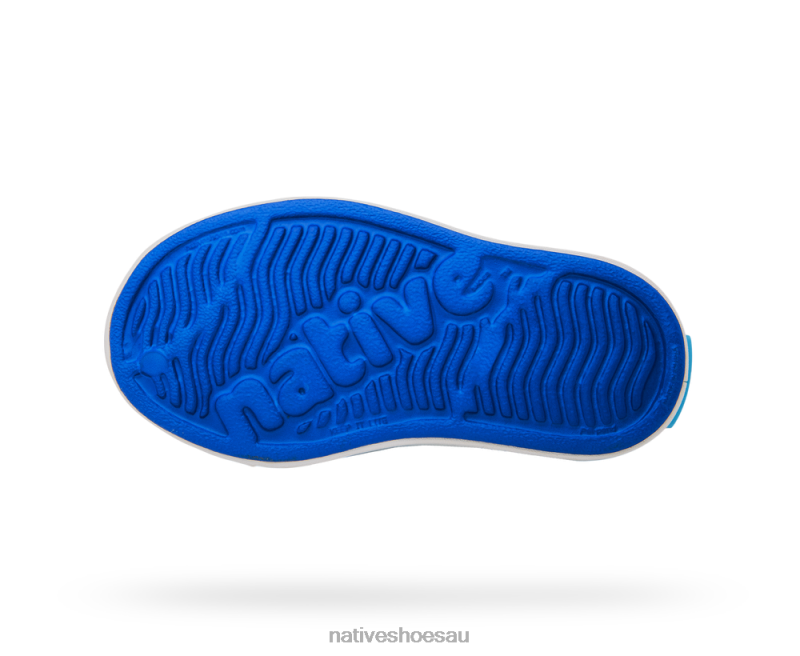 Footwear Native Shoes Jefferson Victoria Blue/Shell White Kids 4DD0125