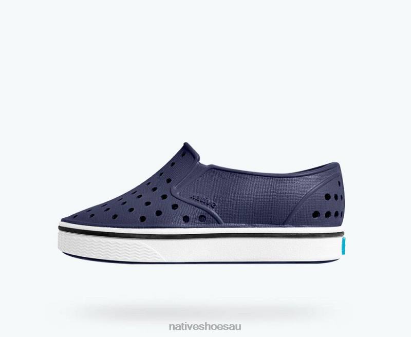 Footwear Native Shoes Miles Regatta Blue/ Shell White Kids 4DD0143