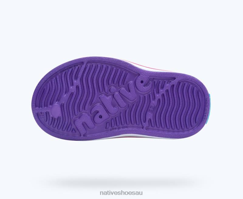 Footwear Native Shoes Miles Sugarlite Print Starfish Purple/ Shell White/ Dazzle Stars Kids 4DD0179