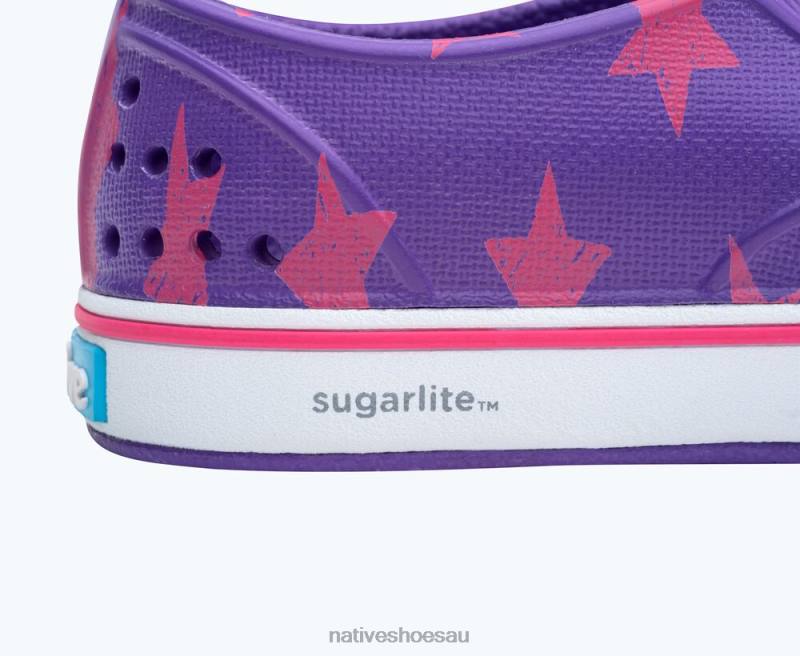 Footwear Native Shoes Miles Sugarlite Print Starfish Purple/ Shell White/ Dazzle Stars Kids 4DD0179